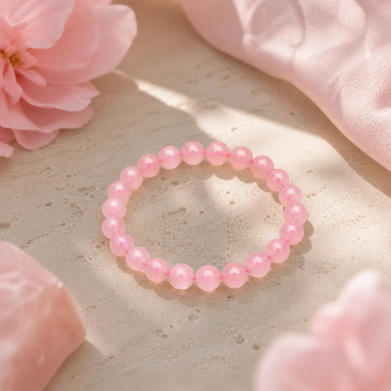 Rose Quartz Self Love Bracelet – Open Your Heart crystal bracelet