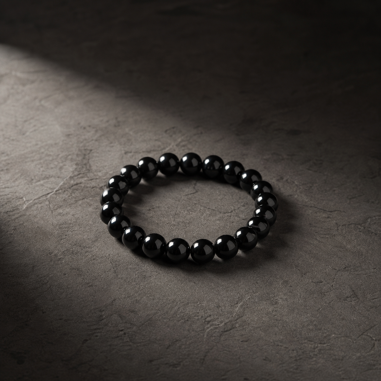 Obsidian Bracelet Beaded Round Beads Obsidian