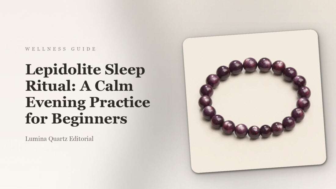Lepidolite Sleep Ritual: A Calm Evening Practice for Beginners crystal guide cover