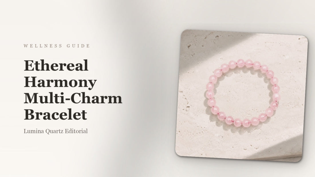 Crystal Charm Bracelet for Grounding: Amethyst and Rose Quartz Meaning