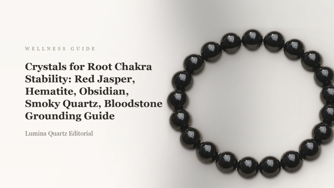 Crystals for Root Chakra Stability: Red Jasper, Hematite, Obsidian, Smoky Quartz, Bloodstone Grounding Guide