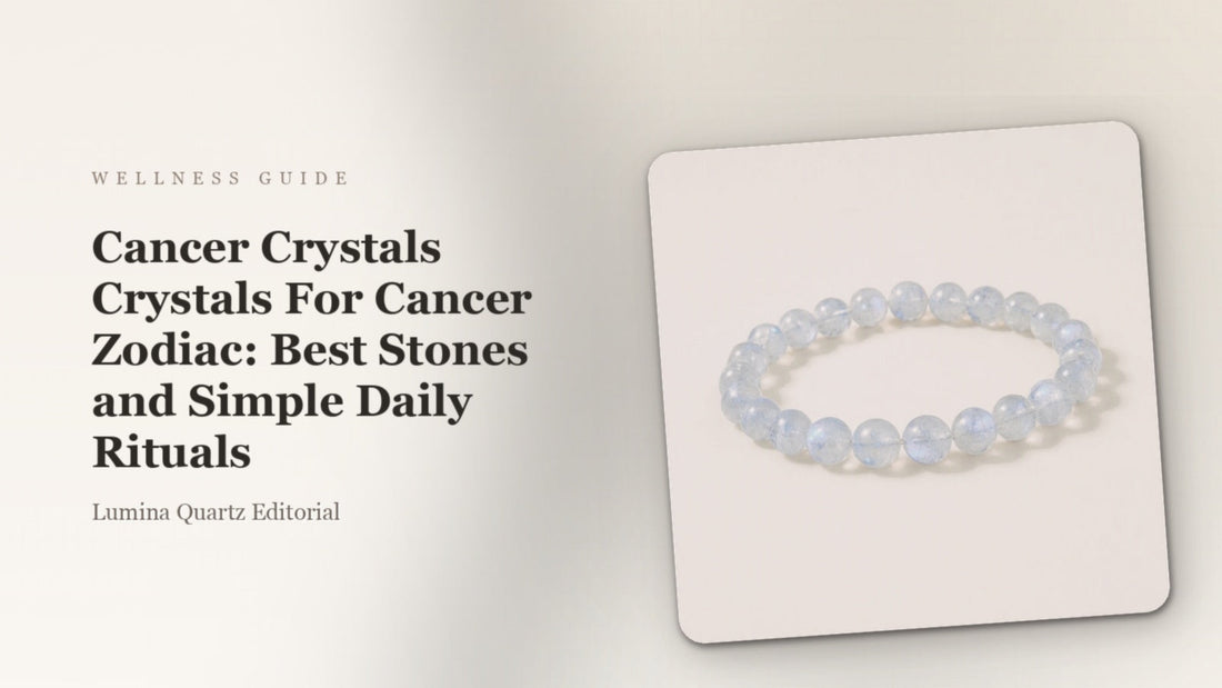 Cancer Crystals Crystals For Cancer Zodiac: Best Stones and Simple Daily Rituals crystal guide cover