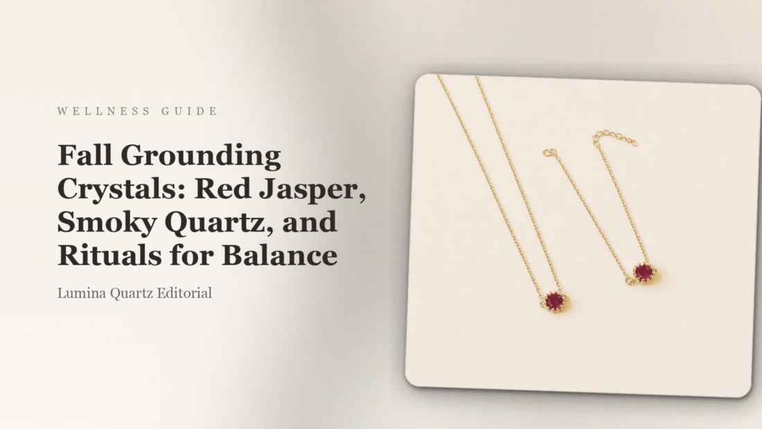 Fall Grounding Crystals: Red Jasper, Smoky Quartz, and Rituals for Balance crystal guide cover