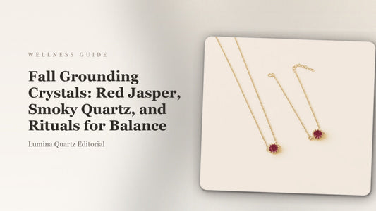 Fall Grounding Crystals: Red Jasper, Smoky Quartz, and Rituals for Balance crystal guide cover