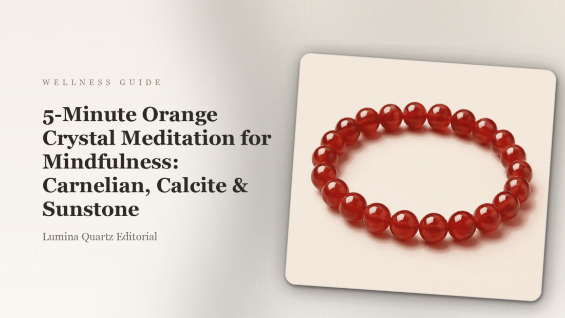 5-Minute Orange Crystal Meditation for Mindfulness: Carnelian, Calcite & Sunstone