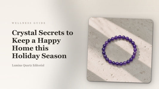 Rose Quartz, Amethyst & Clear Quartz: Crystals for a Calm Holiday Home crystal guide cover