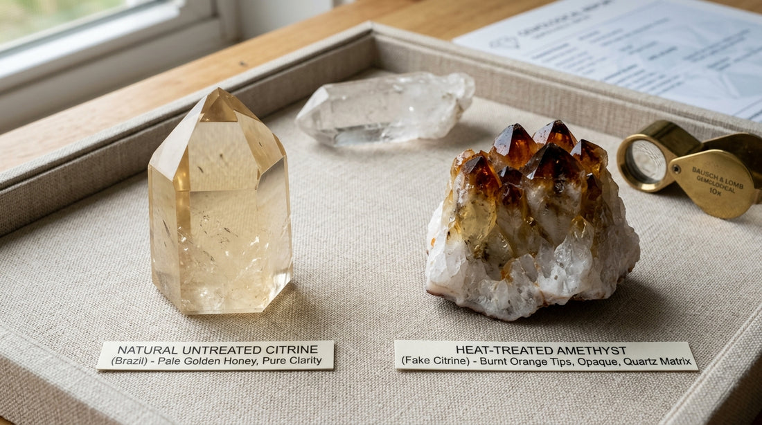 Real vs Fake Citrine Gemological Comparison by Lumina Quartz