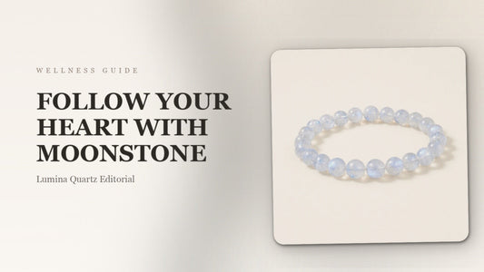 FOLLOW YOUR HEART WITH MOONSTONE crystal guide cover