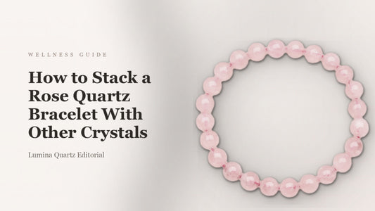 How to Stack Rose Quartz Bracelets with Amethyst, Citrine, and Black Tourmaline for Love, Abundance, and Grounding