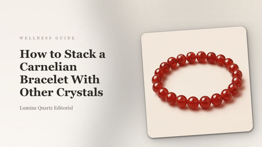 How to Stack a Carnelian Bracelet with Citrine and Rose Quartz for Focus