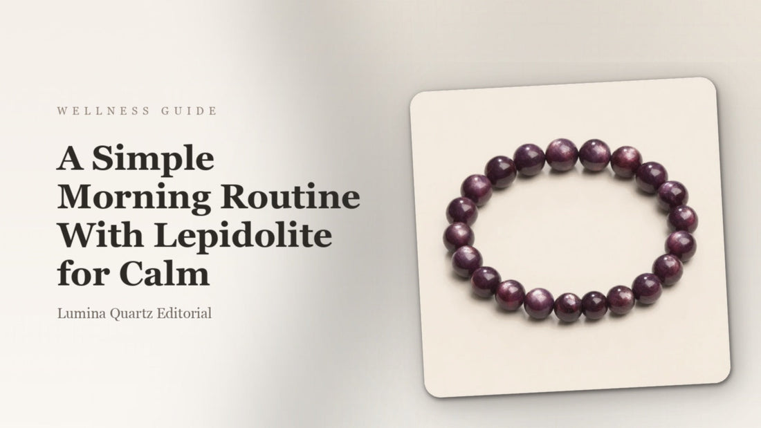 A Simple Morning Routine With Lepidolite for Calm