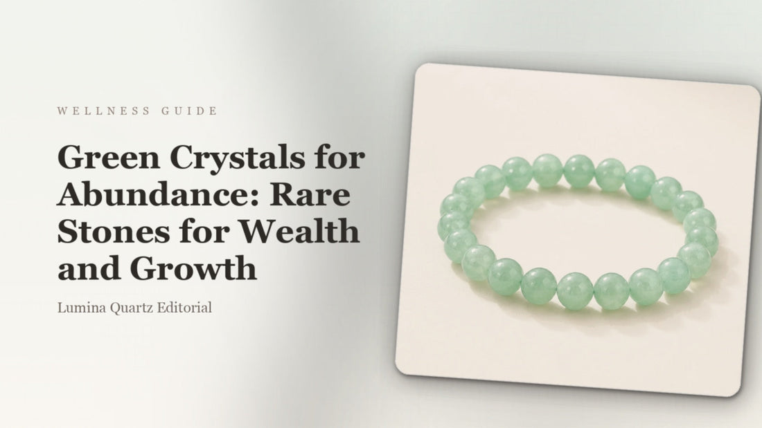 Green Crystals for Abundance: Rare Stones for Wealth and Growth crystal guide cover