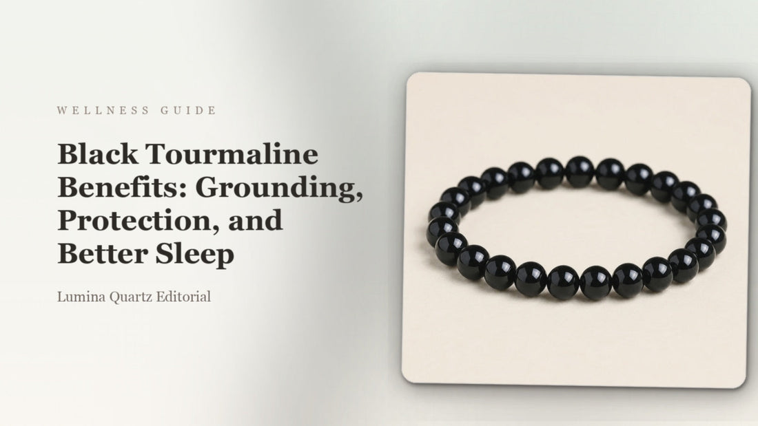 Black Tourmaline Benefits: Grounding, Protection, and Better Sleep crystal guide cover