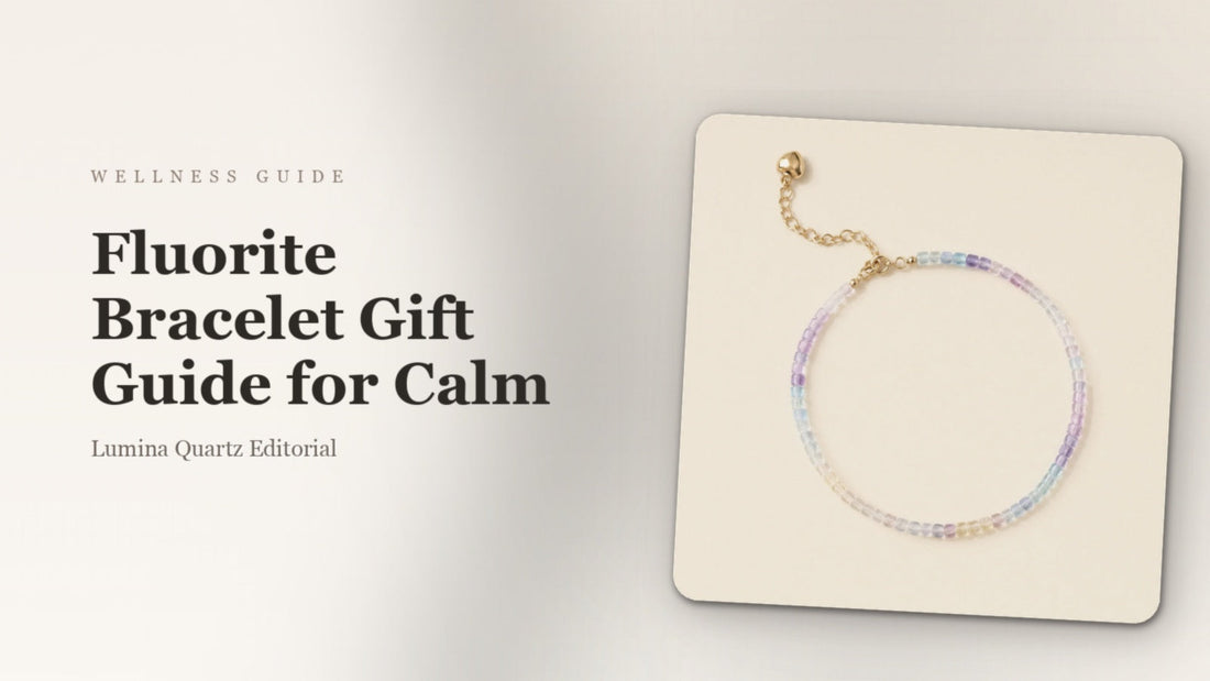 Fluorite Bracelet Gift Guide for Calm crystal guide cover