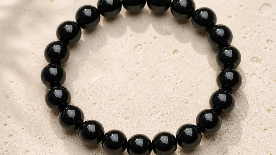 Black Obsidian Protection Bracelet (Grade AAA Natural Gemstone) | Negative Energy Shield & Clearing Jewelry // Lumina Qu