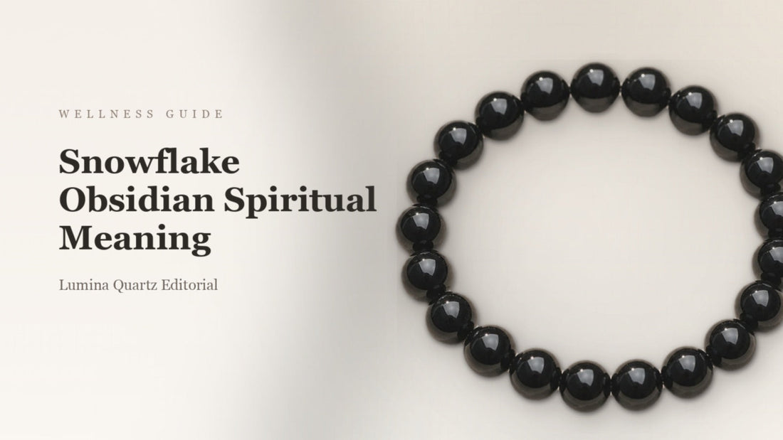 Snowflake Obsidian Spiritual Meaning: Grounding, Protection & Shadow Work Guide crystal guide cover