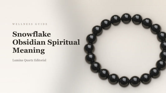 Snowflake Obsidian Spiritual Meaning: Grounding, Protection & Shadow Work Guide crystal guide cover