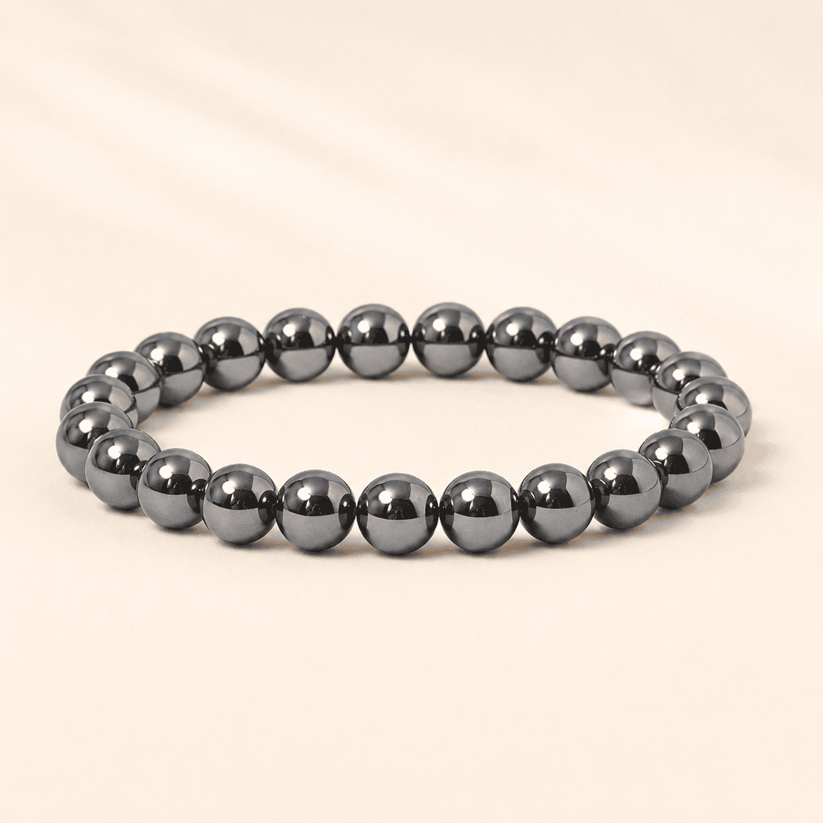 Mirror Sheen Magnetic Metallic Hematite Bracelet Detail - Lumina Quartz