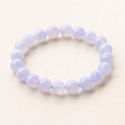 Blue Lace Agate Bracelet – Soft-Spoken Calm | Lumina Quartz - main