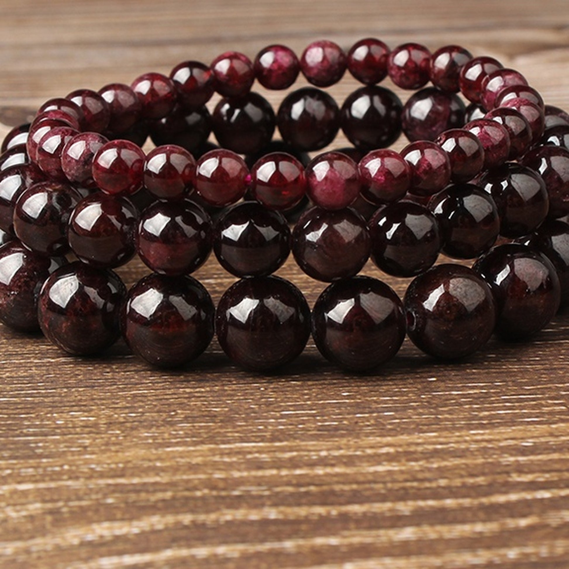 Garnet Confidence Bracelet – Grounded Strength | Lumina Quartz - macro