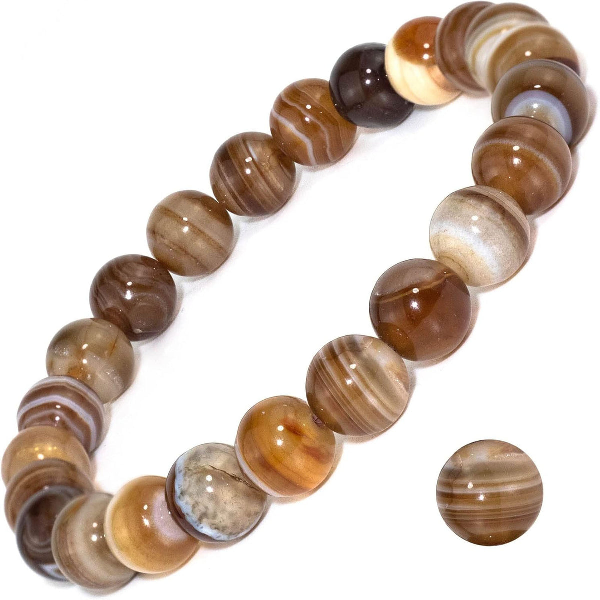 Botswana Agate Bracelet – Patient Grounding | Lumina Quartz - macro
