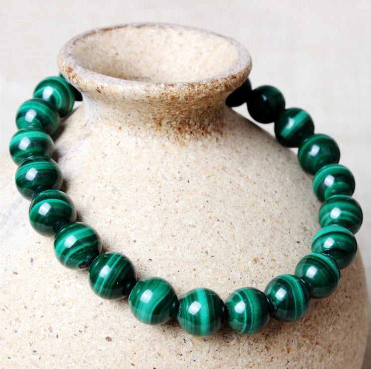 Malachite Mindful Bracelet – Intentional Energy | Lumina Quartz - macro