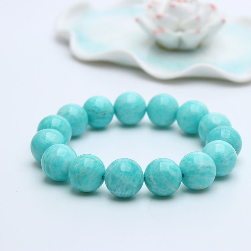 Amazonite Mindful Bracelet – Intentional Energy | Lumina Quartz - macro