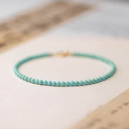 turquoise Bracelet – Open-Sky Expression | Lumina Quartz - macro