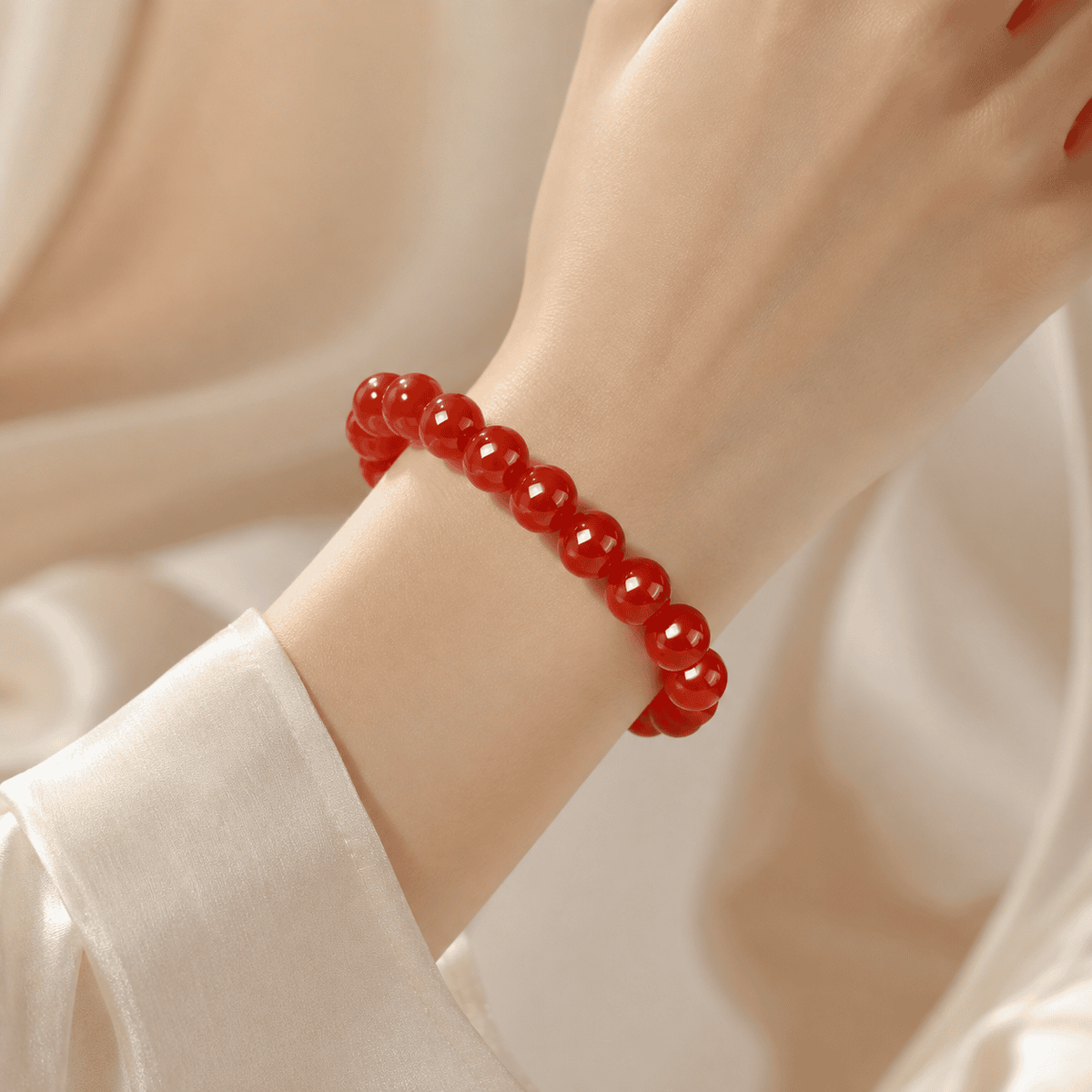 Carnelian Bracelet – Creative Courage | Lumina Quartz - wearing