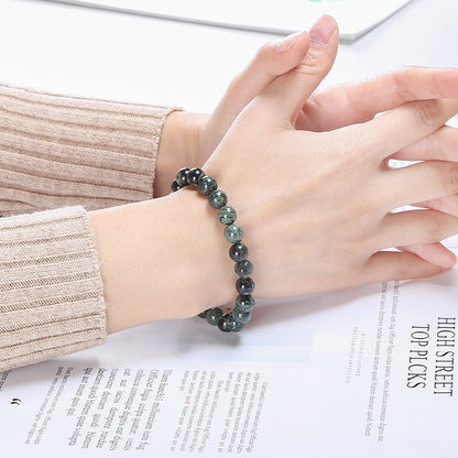 Kambaba Jasper Bracelet – Earthy Stillness | Lumina Quartz - wearing