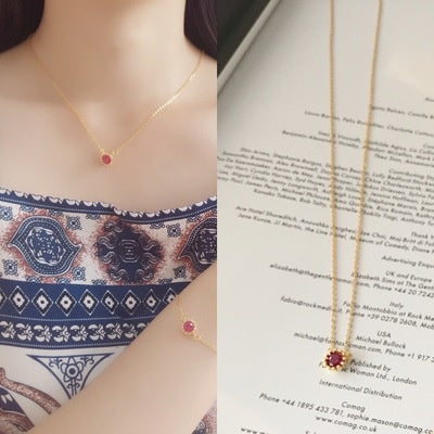 Red Jasper Confidence Necklace – Grounded Strength | Lumina Quartz - wearing