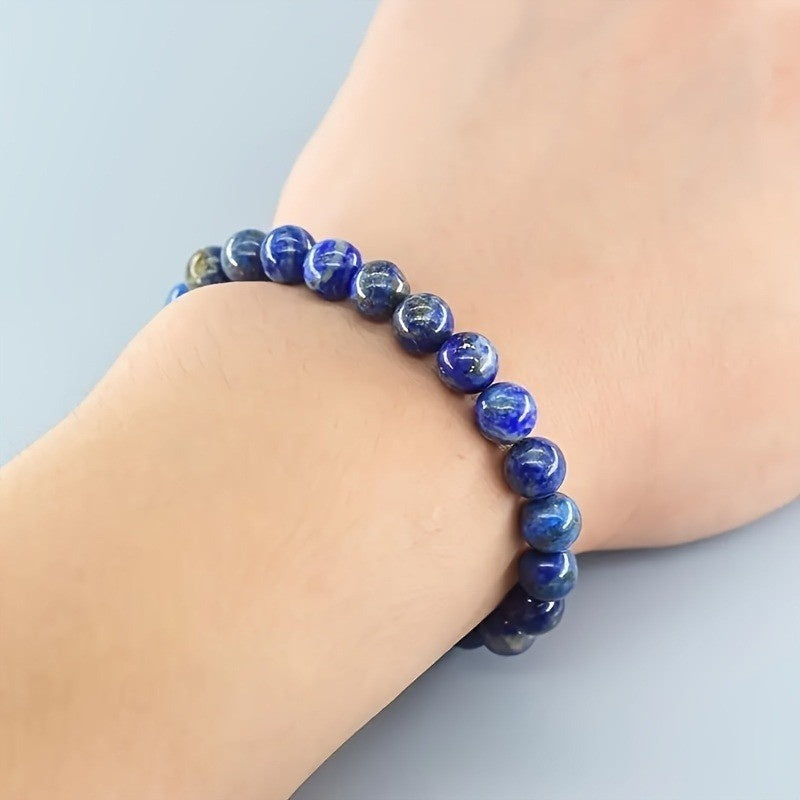 Lapis Lazuli Mindful Bracelet – Intentional Energy | Lumina Quartz - wearing