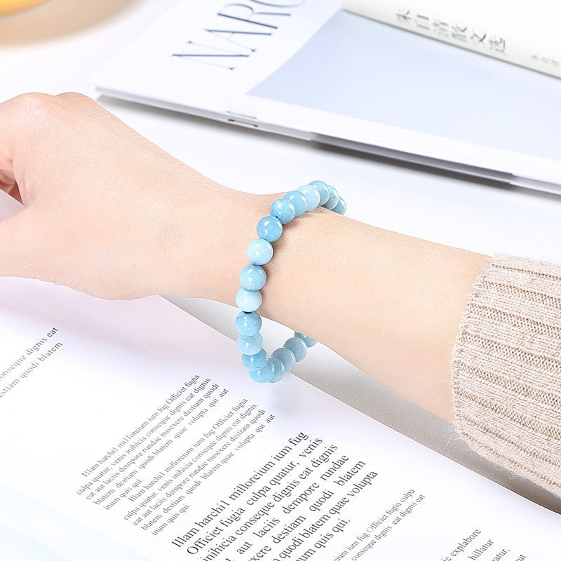 Aquamarine Mindful Bracelet – Intentional Energy | Lumina Quartz - wearing