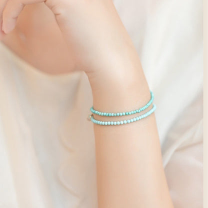 turquoise Bracelet – Open-Sky Expression | Lumina Quartz - wearing