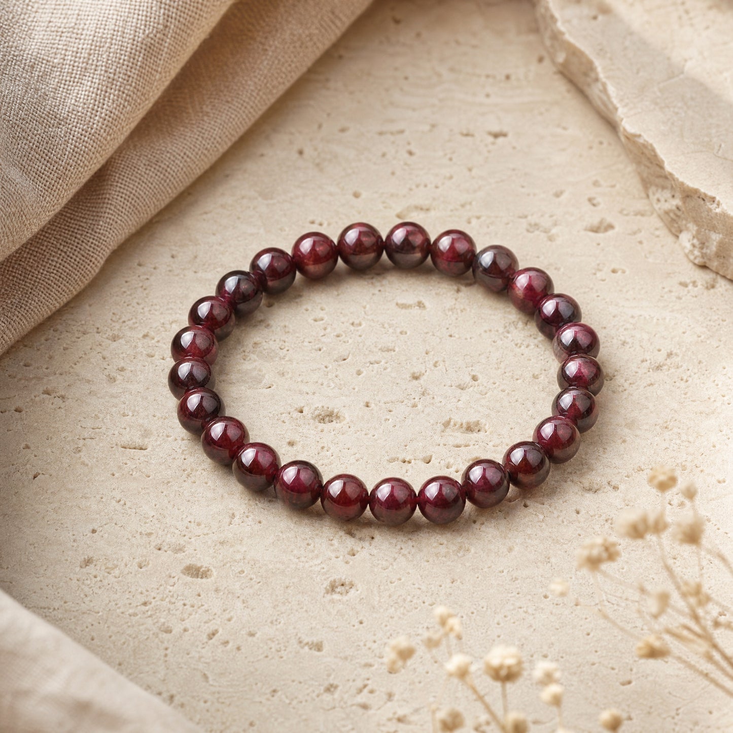 Garnet Confidence Bracelet – Grounded Strength | Lumina Quartz - lifestyle