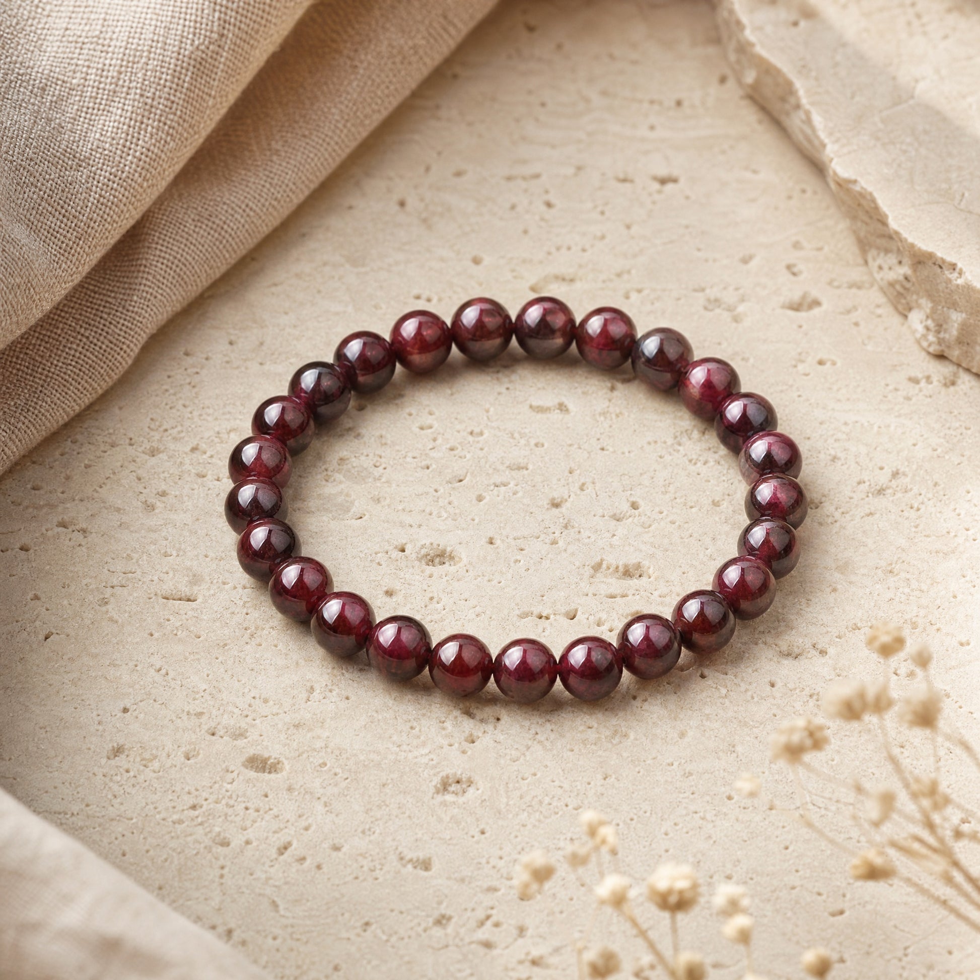 Garnet Confidence Bracelet – Grounded Strength | Lumina Quartz - lifestyle