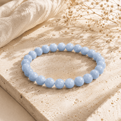 Angelite Bracelet – Gentle Reassurance | Lumina Quartz - lifestyle