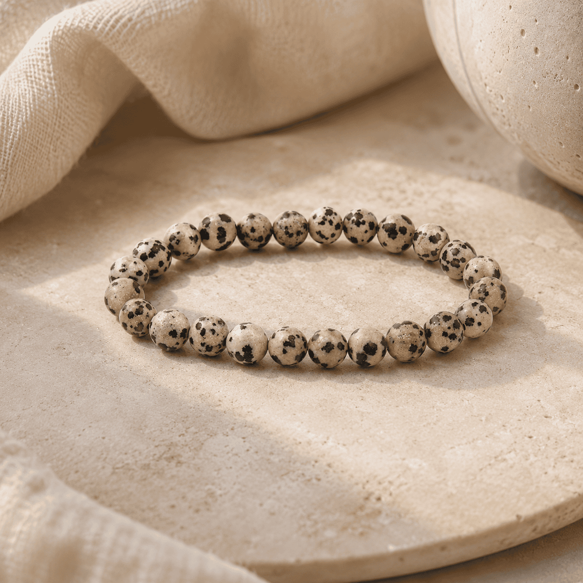 Dalmatian Jasper Bracelet – Playful Grounding | Lumina Quartz - lifestyle