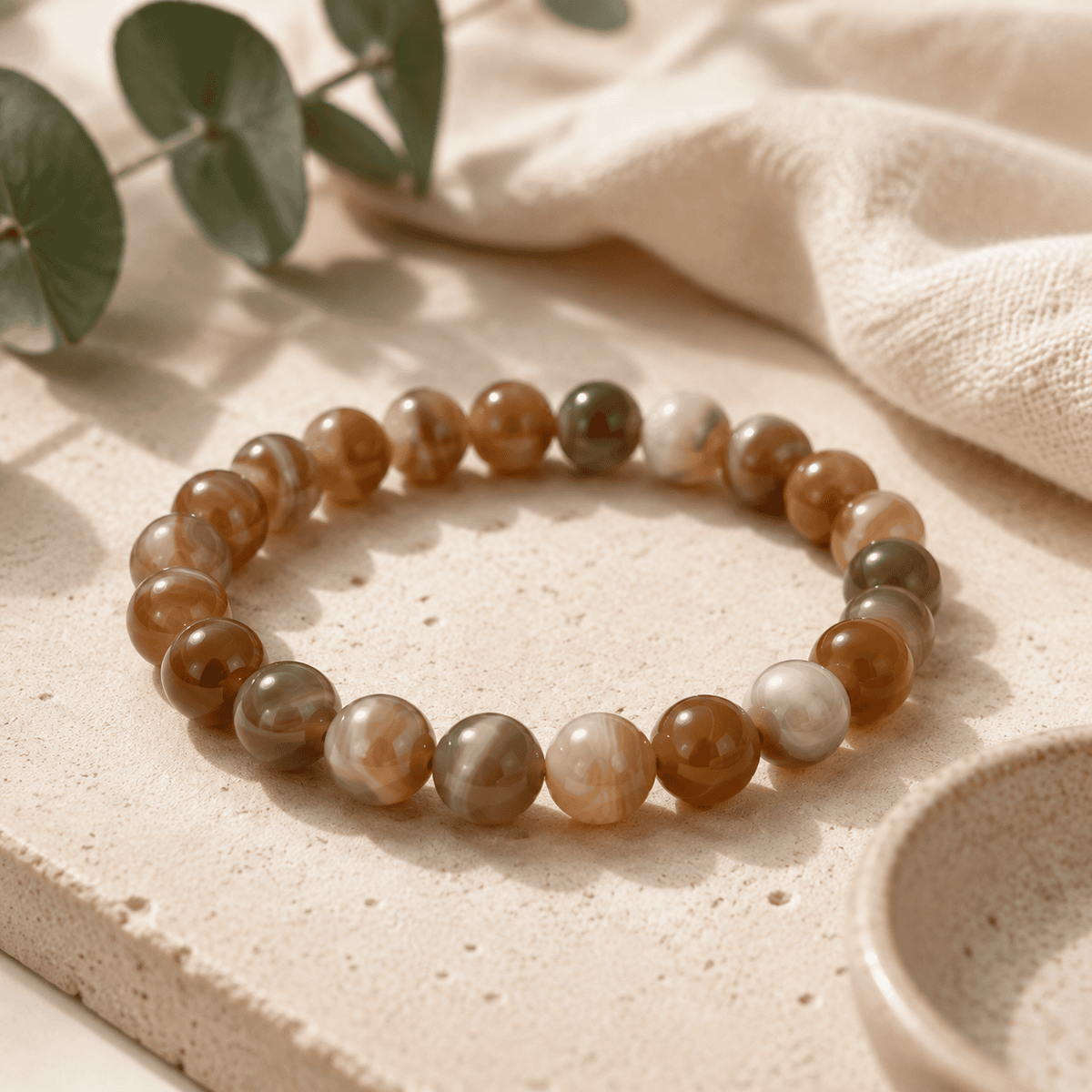 Botswana Agate Bracelet – Patient Grounding | Lumina Quartz - lifestyle