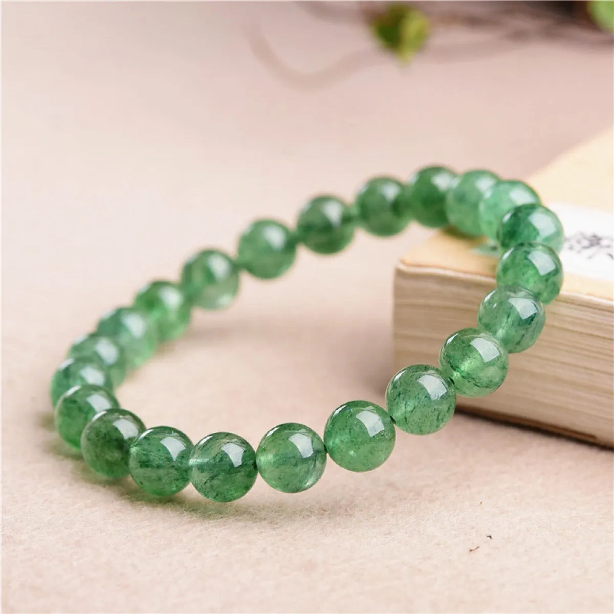 Green Strawberry Quartz Clarity Bracelet – Clear Intention | Lumina Quartz - lifestyle