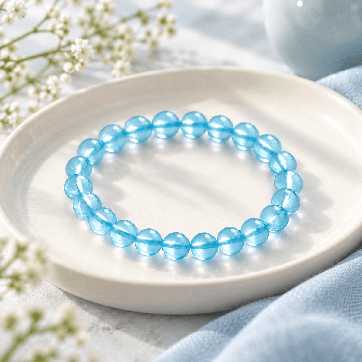 Aquamarine Mindful Bracelet – Intentional Energy - lifestyle
