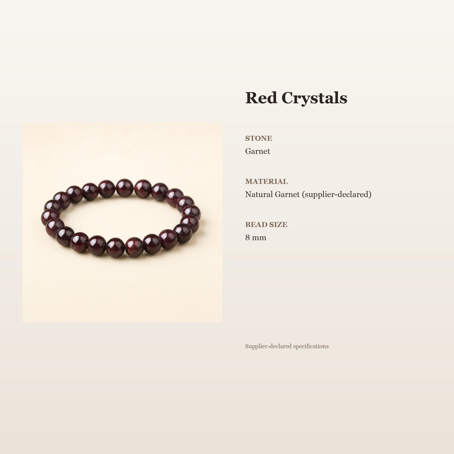 Garnet Confidence Bracelet – Grounded Strength | Lumina Quartz - size_card