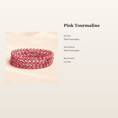 Pink Tourmaline Bracelet – Tender Confidence | Lumina Quartz - size_card
