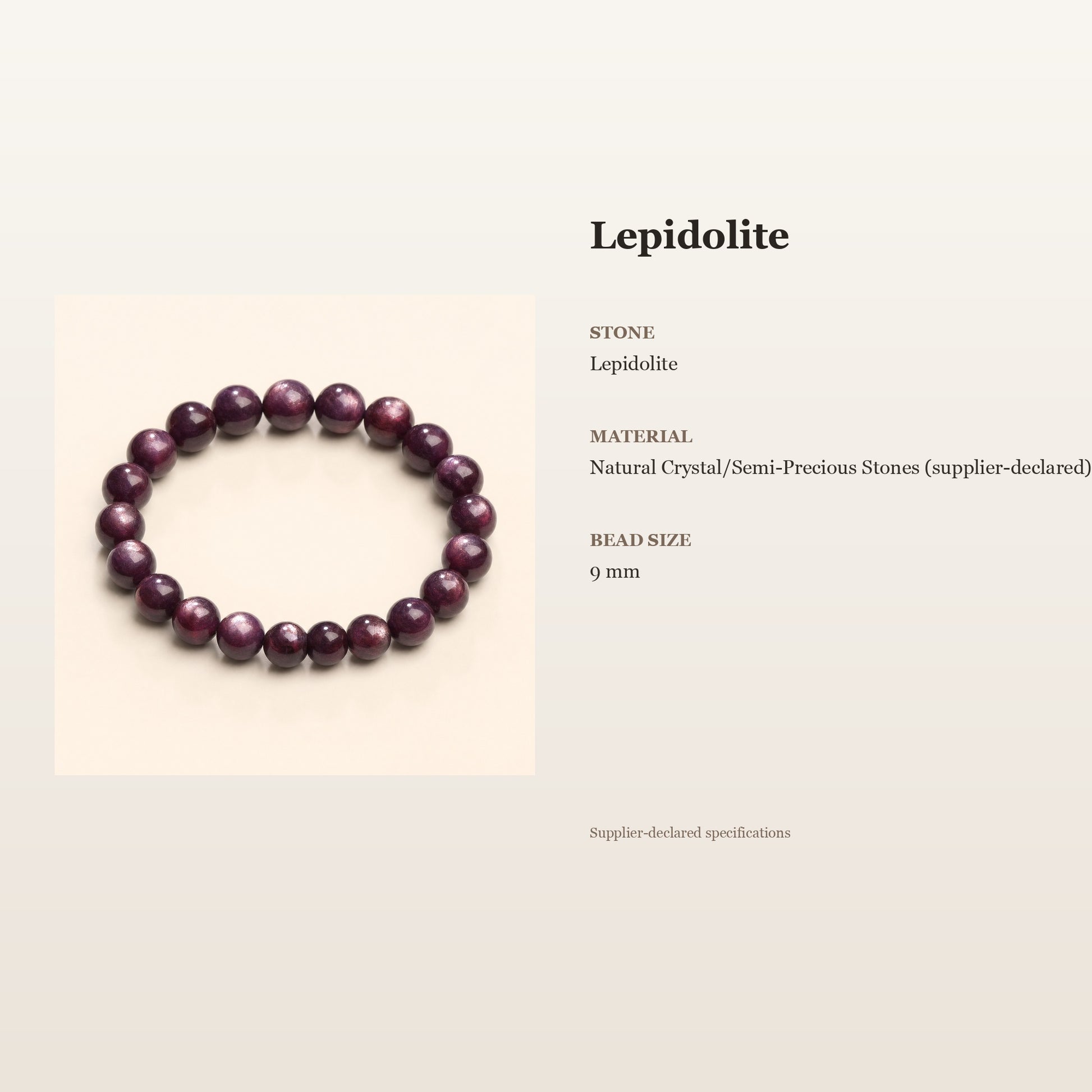 Lepidolite Calm Bracelet – Peaceful Clarity | Lumina Quartz - size_card