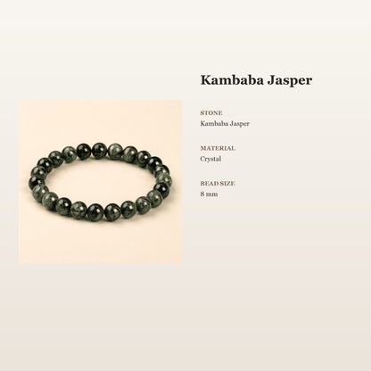 Kambaba Jasper Bracelet – Earthy Stillness | Lumina Quartz - size_card