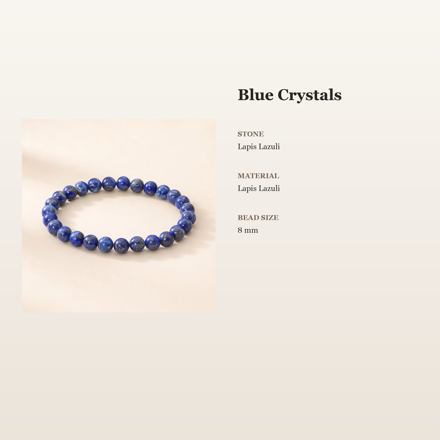 Lapis Lazuli Mindful Bracelet – Intentional Energy | Lumina Quartz - size_card