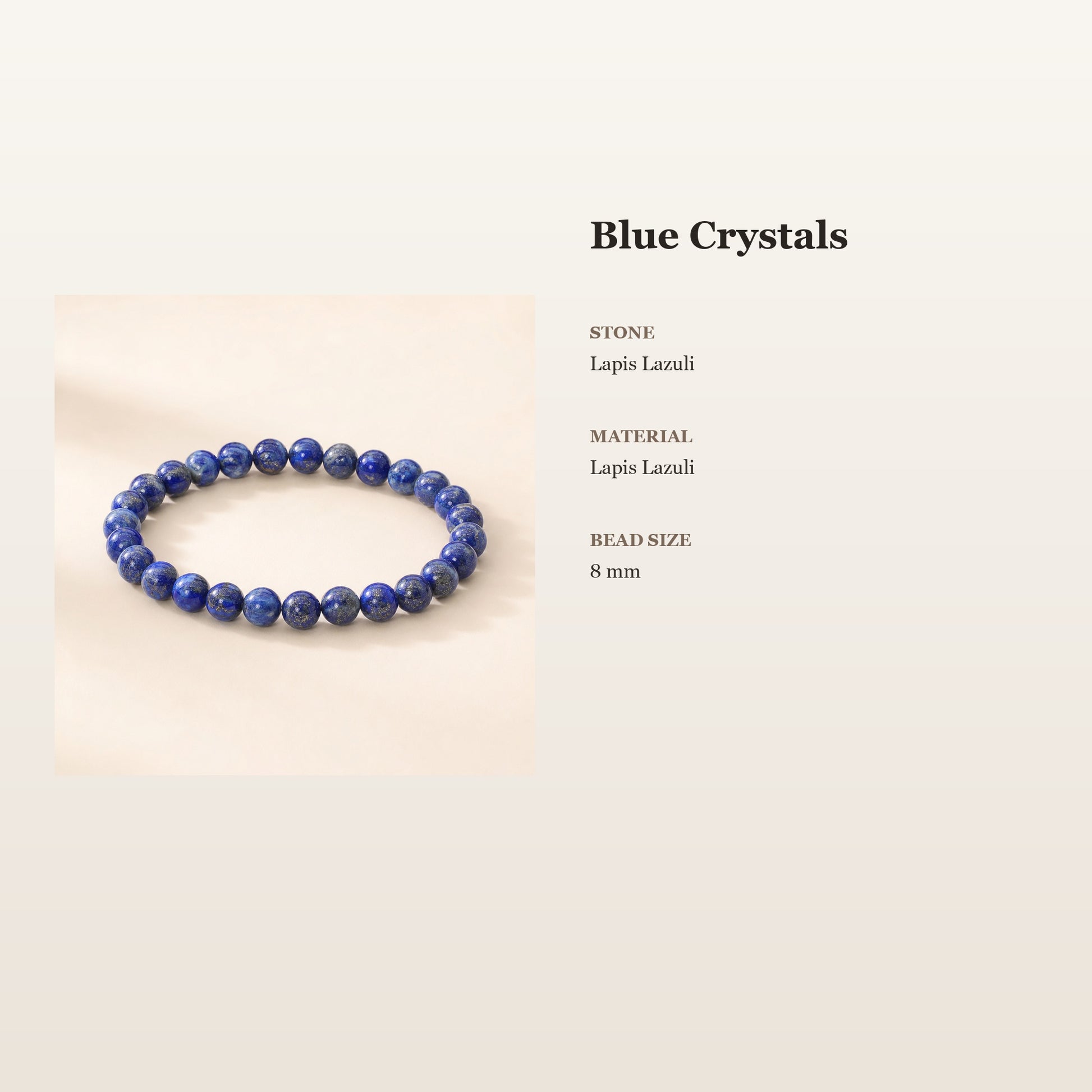 Lapis Lazuli Mindful Bracelet – Intentional Energy | Lumina Quartz - size_card