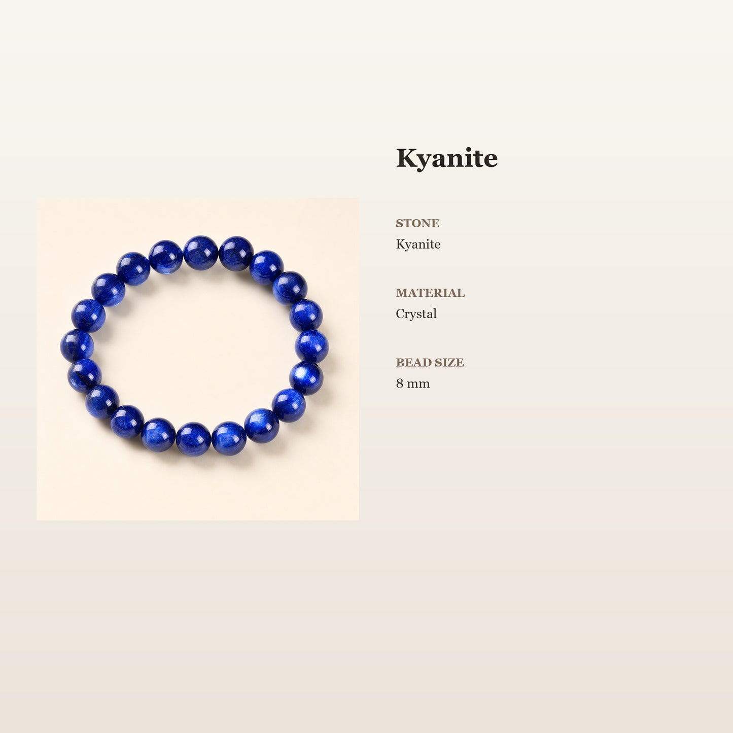 Kyanite Mindful Bracelet – Intentional Energy | Lumina Quartz - size_card