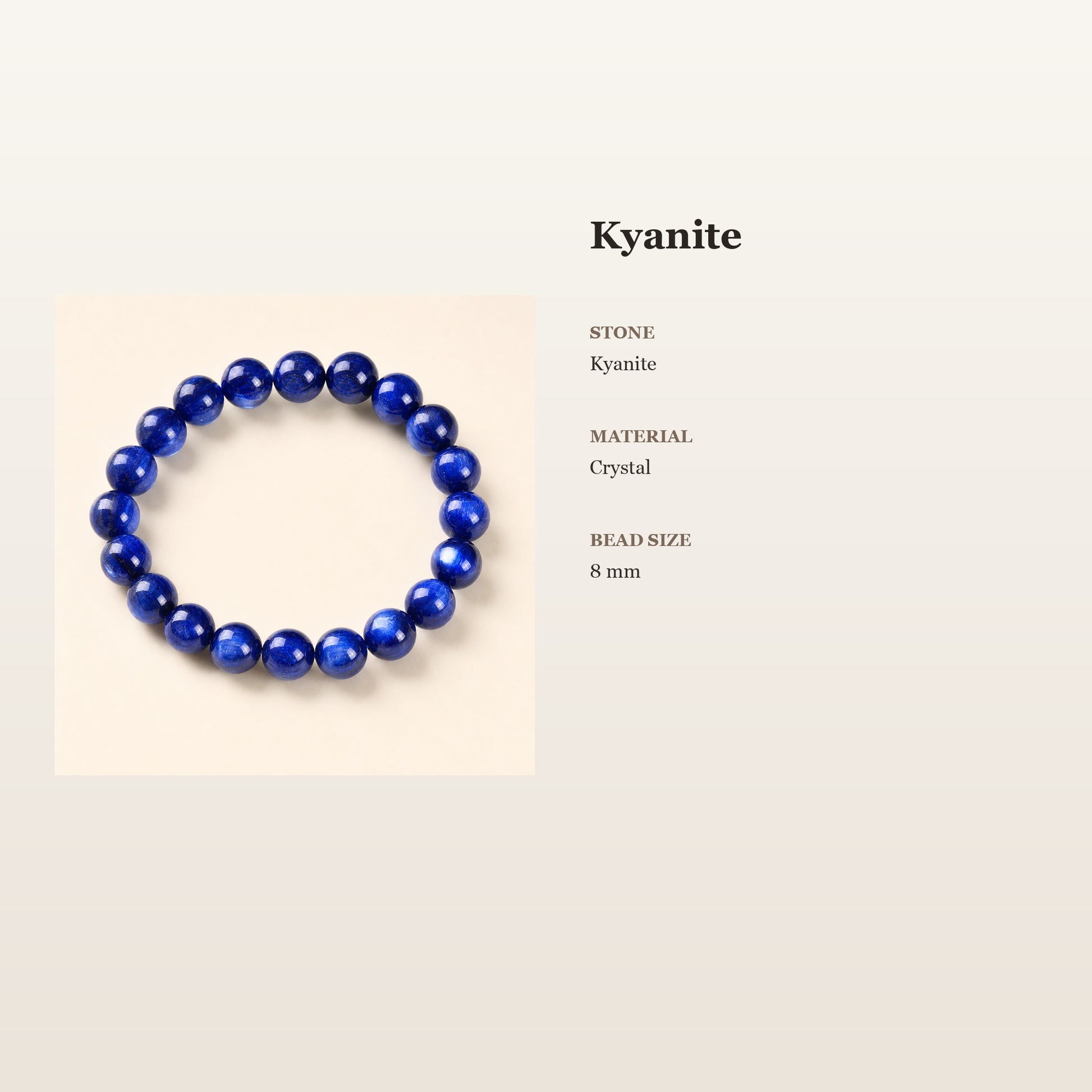 Kyanite Mindful Bracelet – Intentional Energy | Lumina Quartz - size_card