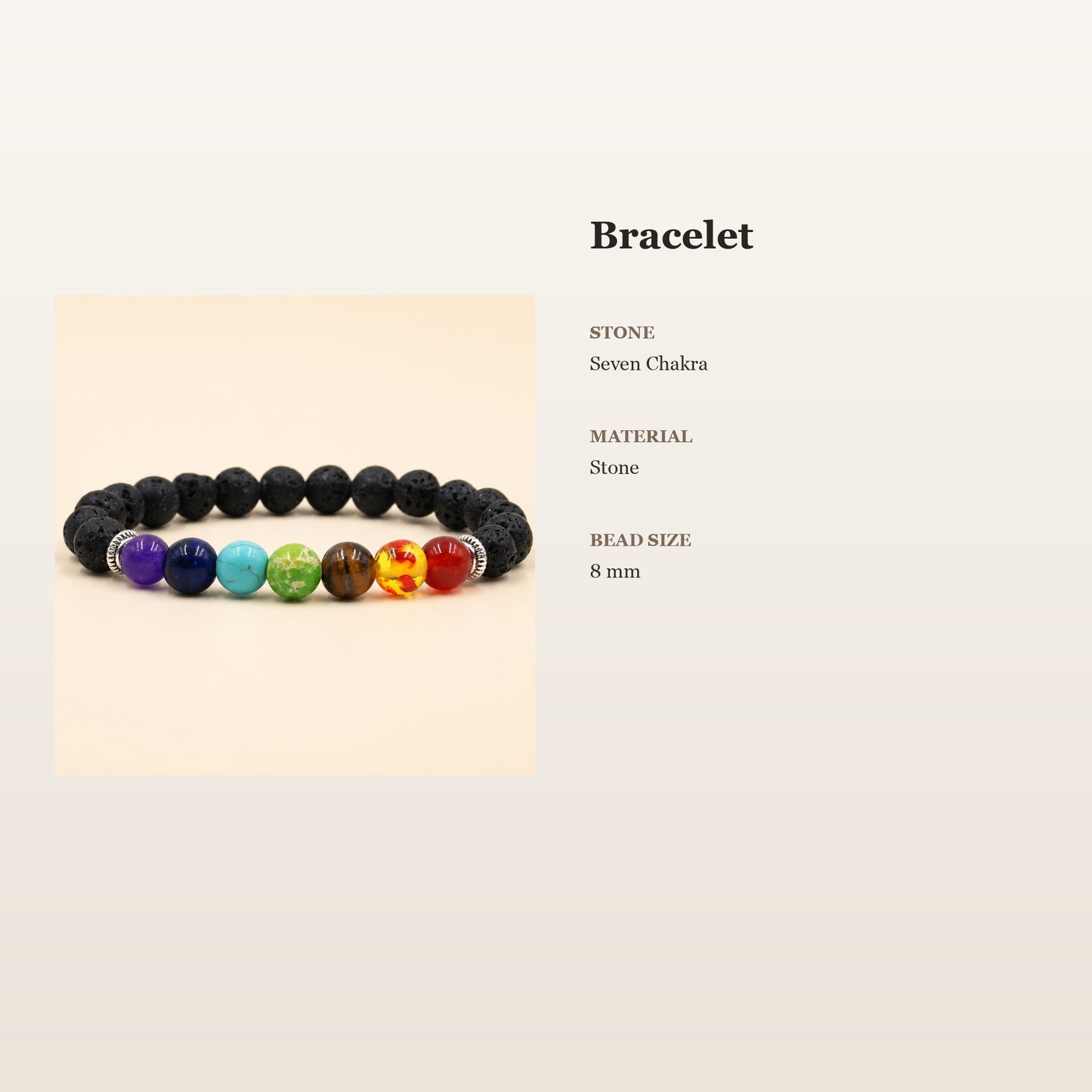 Seven Chakra Mindful Bracelet – Intentional Energy | Lumina Quartz - size_card